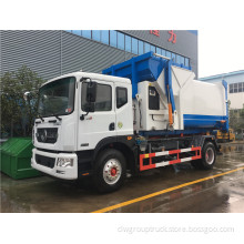 Self-load 10 cubic rubbish station restaurant garbage truck